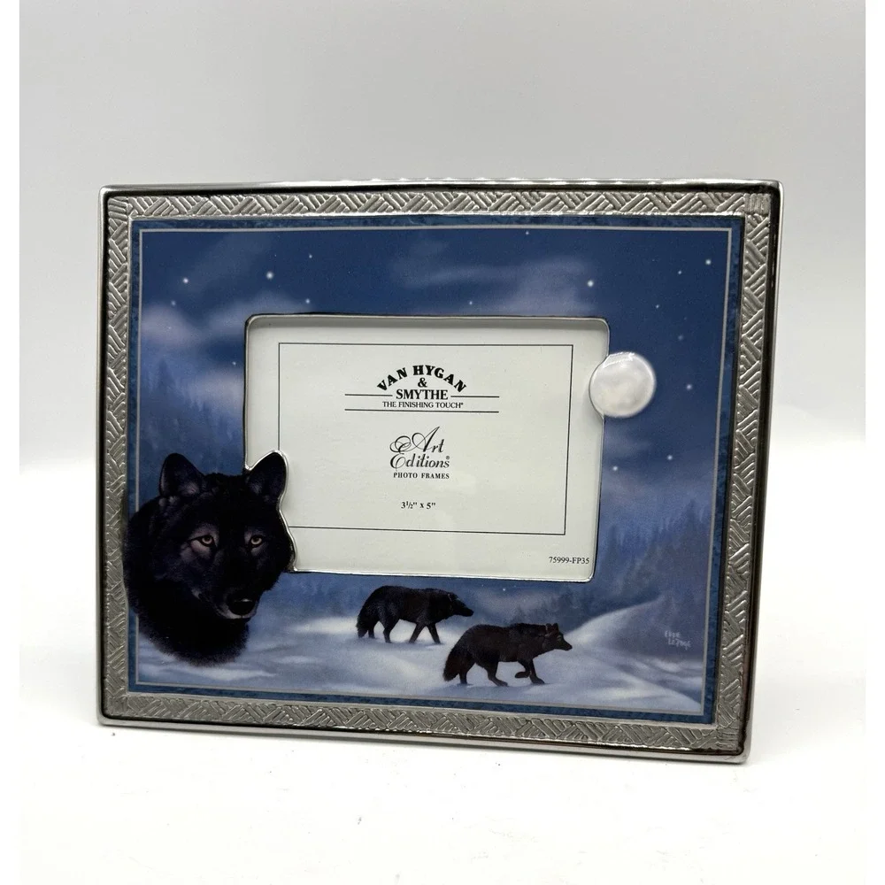 Van Hygan & Smythe Spirit Of The Wilderness Another Black Wolf Picture Frame